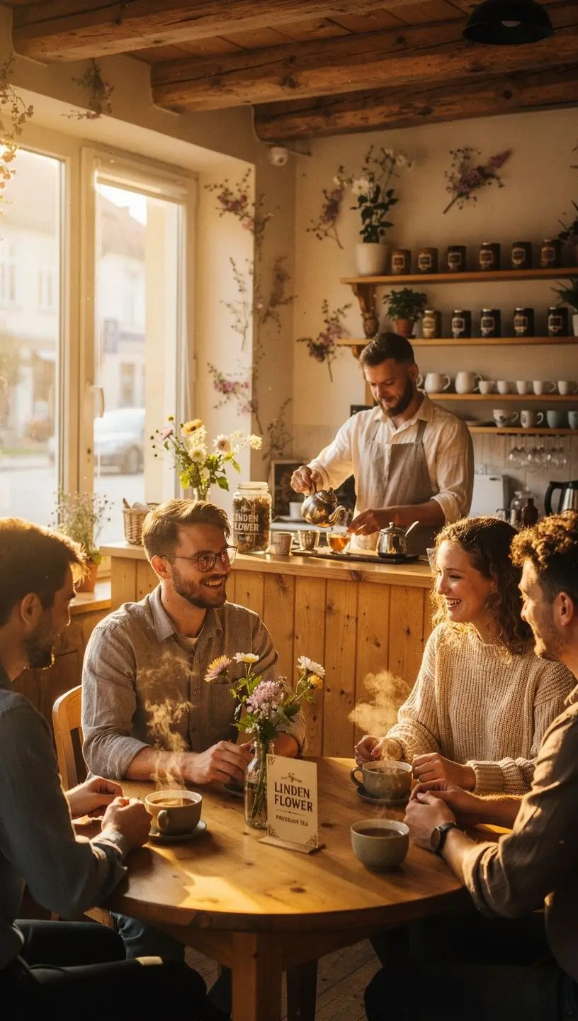 Liepos žiedų arbata su medaus akcentais, puikiai tinkanti atsipalaidavimui.