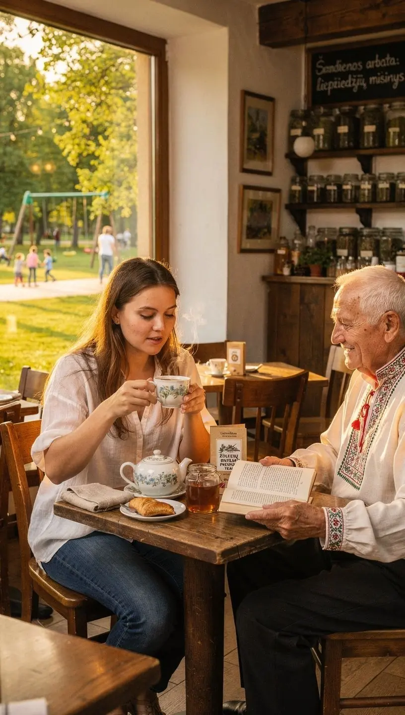 Liepų žiedų arbata su saldžiais gėlių akcentais