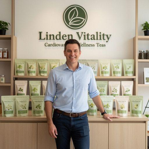 Liepų žiedų arbatos ingredientai, išdėstyti ant stalo