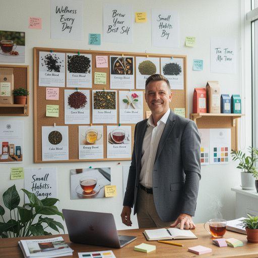 Gražus arbatos pakelis su liepų žiedų nuotrauka